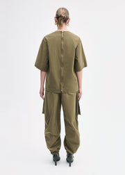 Oversized Shirt in Cotton - Olive - CO Collections